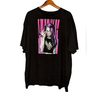 Aaliyah Black Graphic Shirt